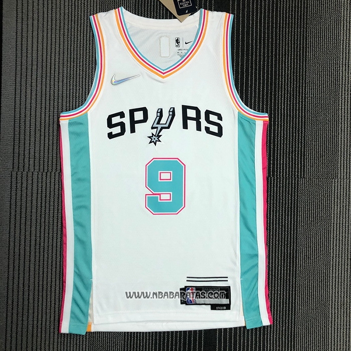 Camiseta San Antonio Spurs Tony Parker #9 Ciudad 2021-22 Blanco